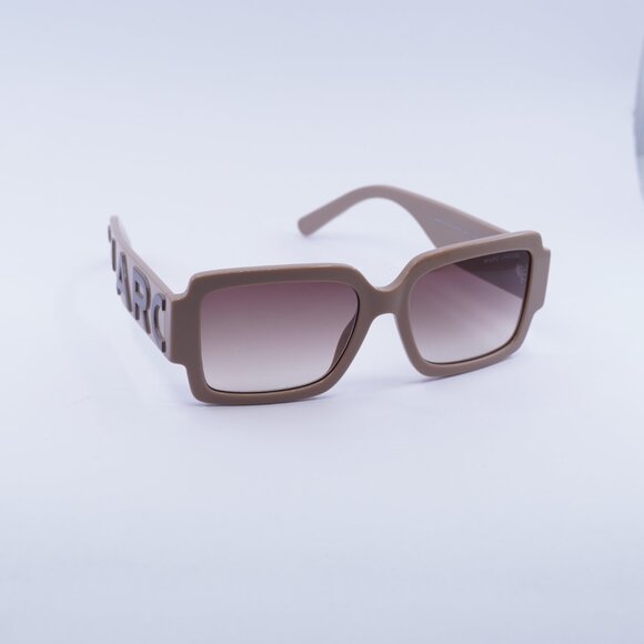 Marc Jacobs MARC 693/S 0NOY HA Sunglasses Nude/Brown Square Frame, Brown Lenses - Picture 4 of 10